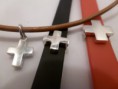 3 cruces planas de plata para elegir. cod 12